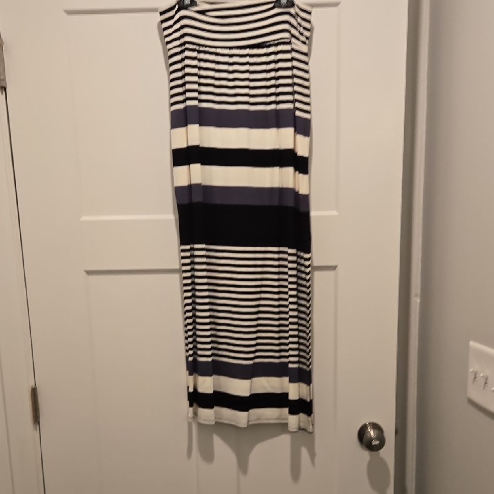 New Direction Striped Black and White Women's Skirt